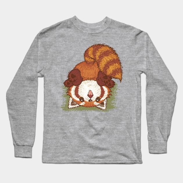 Red panda Turn over Long Sleeve T-Shirt by sanogawa